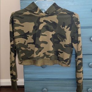 Crop top camp hoodie